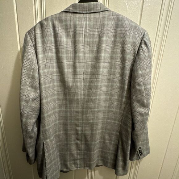 Isaia Sport Coat Mens 54EU/44US Cinnamon Green Sky Plaid AquaCashmere Blazer - Picture 14 of 14